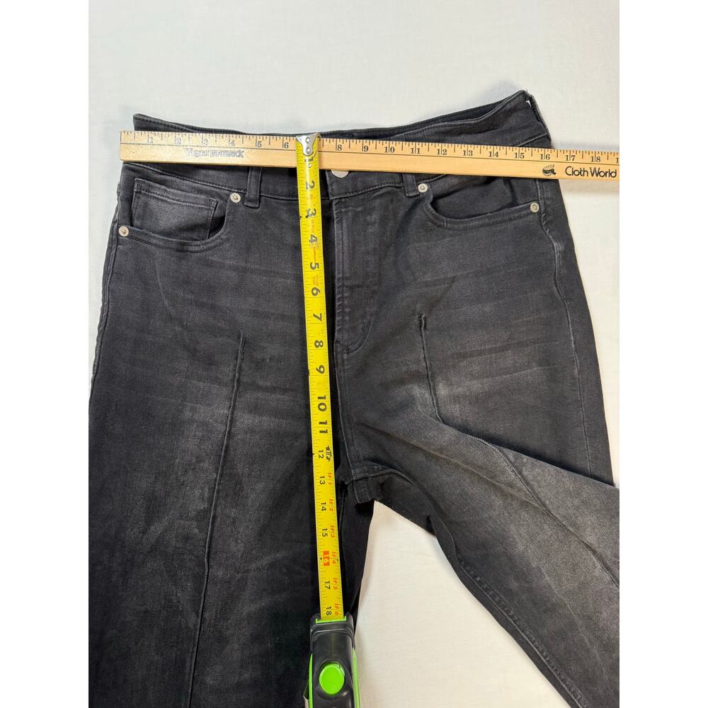 Dear John Wide Leg Baggy Jeans SIZE 31 Black High Rise Distressed Stretch - Picture 8 of 11